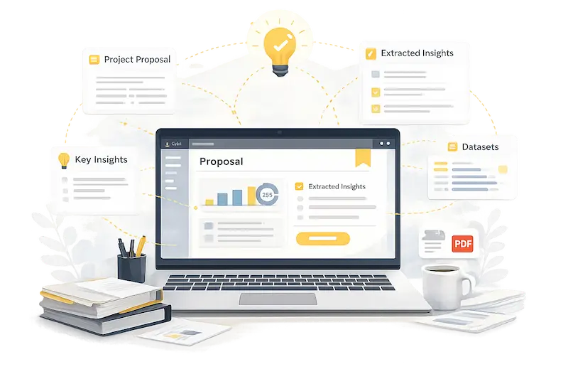 Reusing knowledge in new reports and outputs
